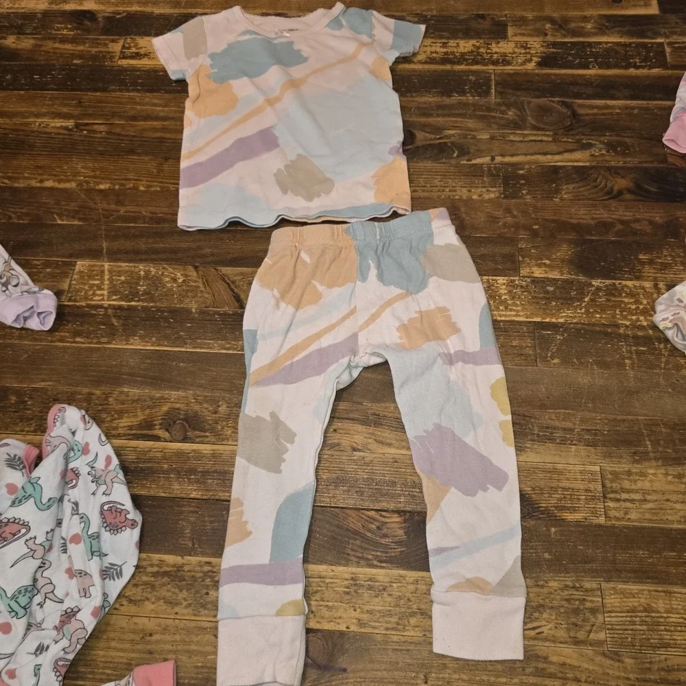 Baby Girl Bundle Size 12 mo Two-Piece Pajama Sets PJs Lot Of 6 Sets